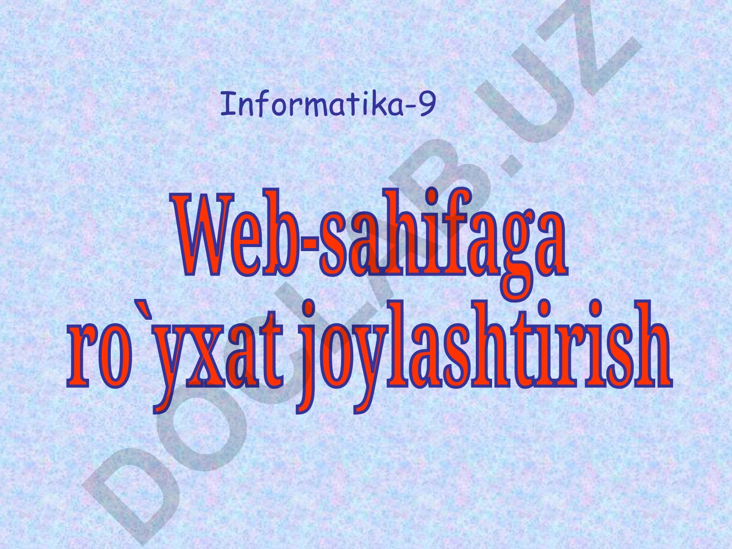 MS Word va HTML da ro'yxat hosil qilish usullari