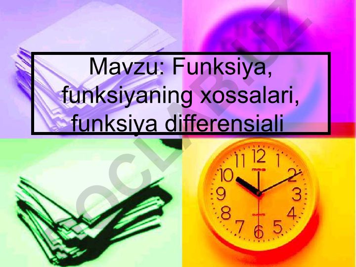 Funksiya, funksiyaning xossalari, funksiya differensiali