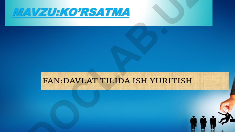 Idoralarda xabar sifat va ko'rsatmalar tuzilishi