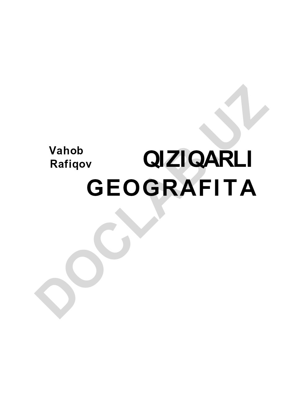 Geografiya fani va uning tarixiy rivojlanishi