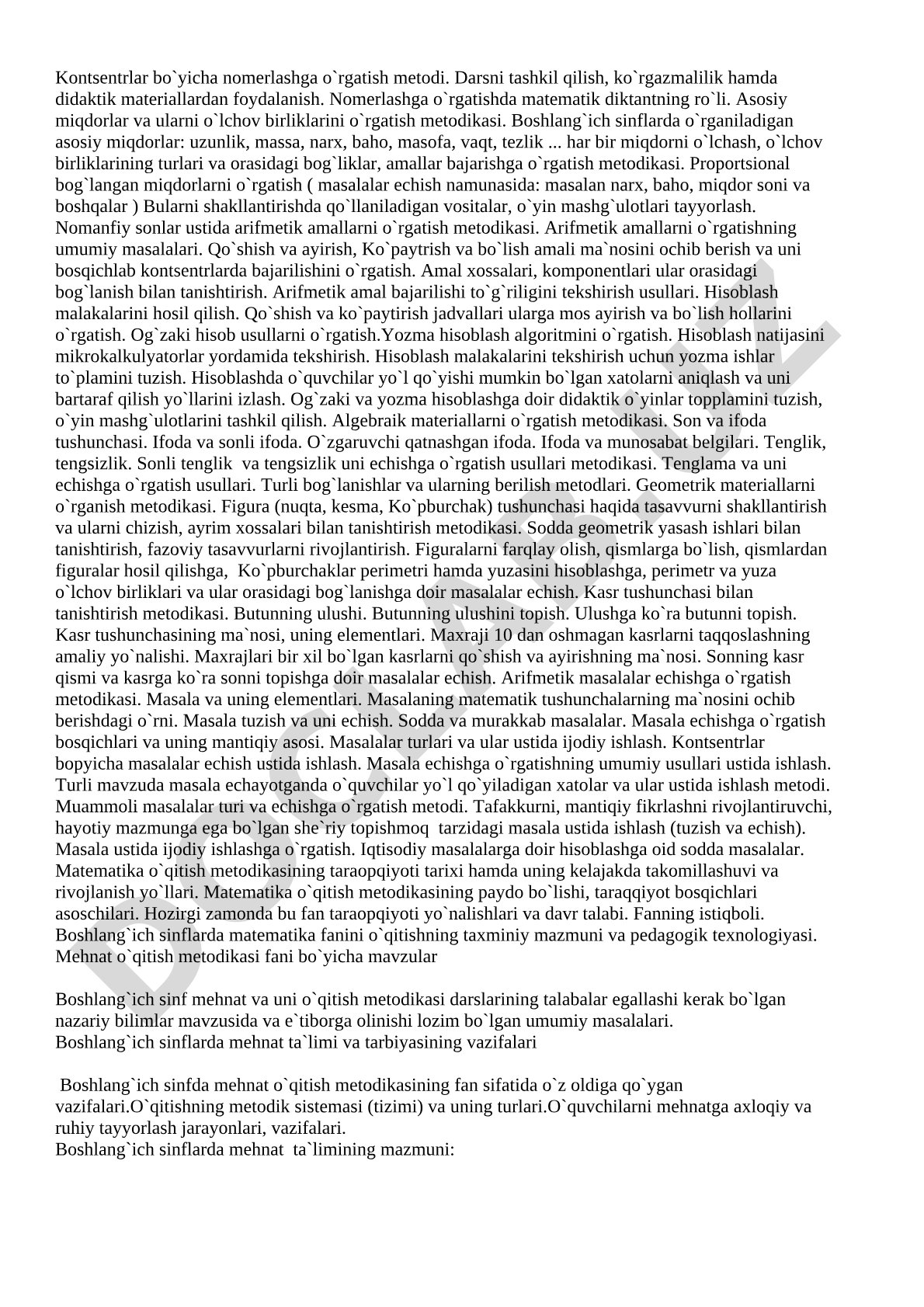 Boshlang'ich sinflarda miqdorlar va arifmetik amallarni o'rgatish metodikasi