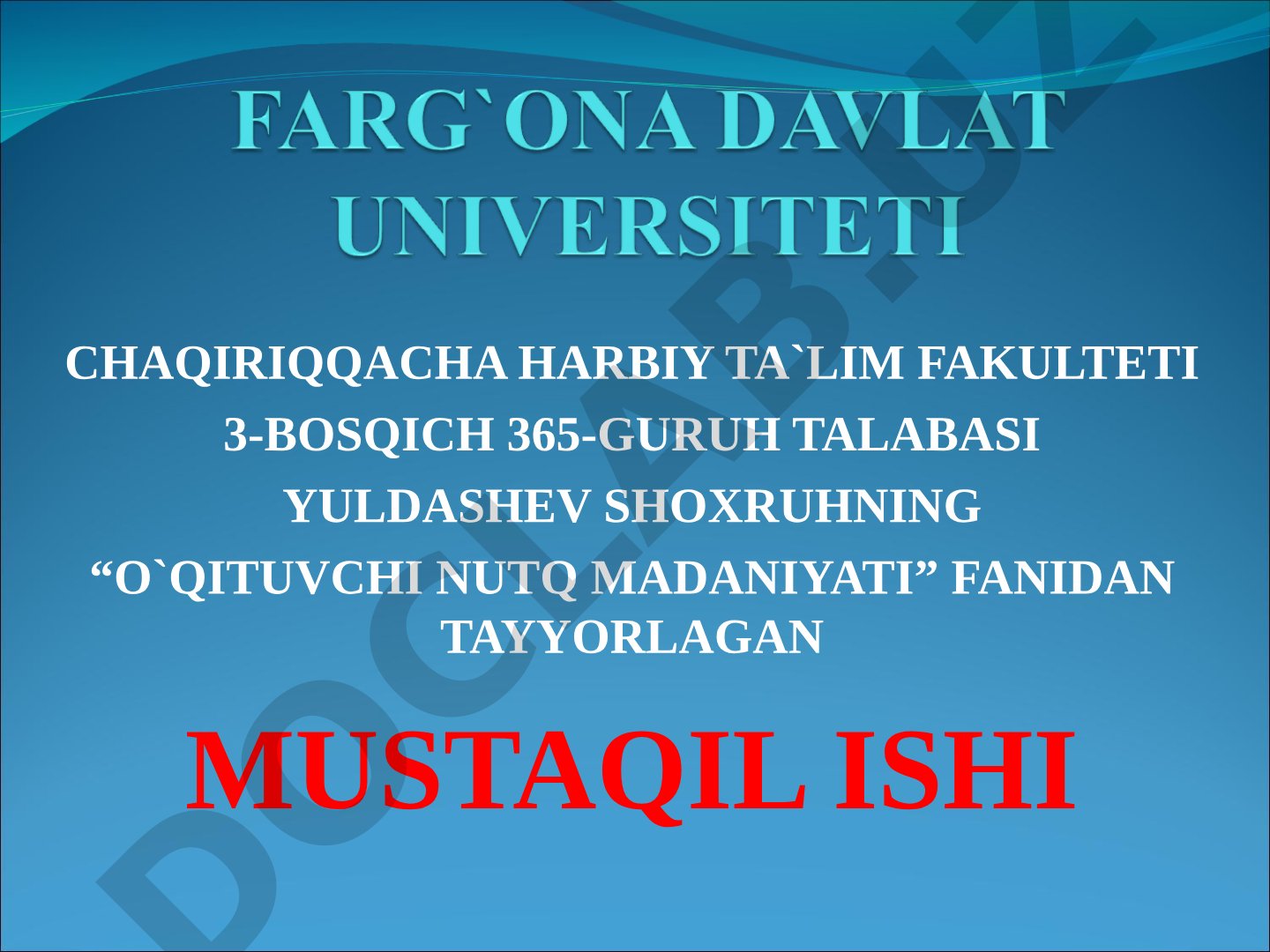 Nutq madaniyati va notiqlik san'ati fanining maqsad va vazifalari