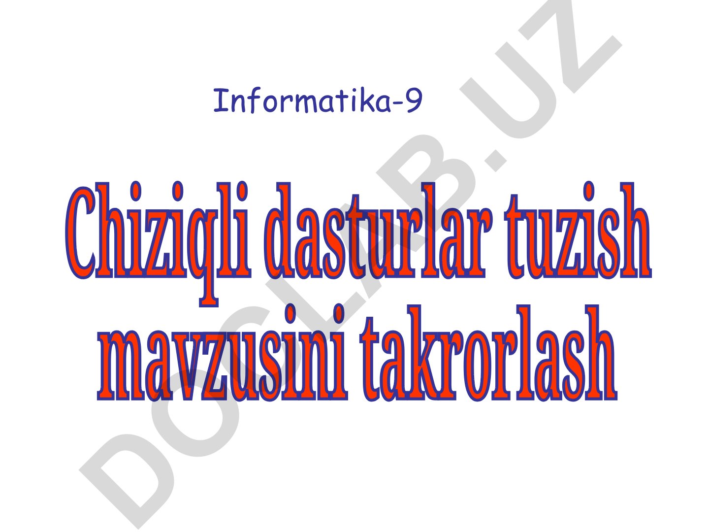 Informatika 9-sinf uchun geometrik va fizik masalalarni hisoblash dasturlari