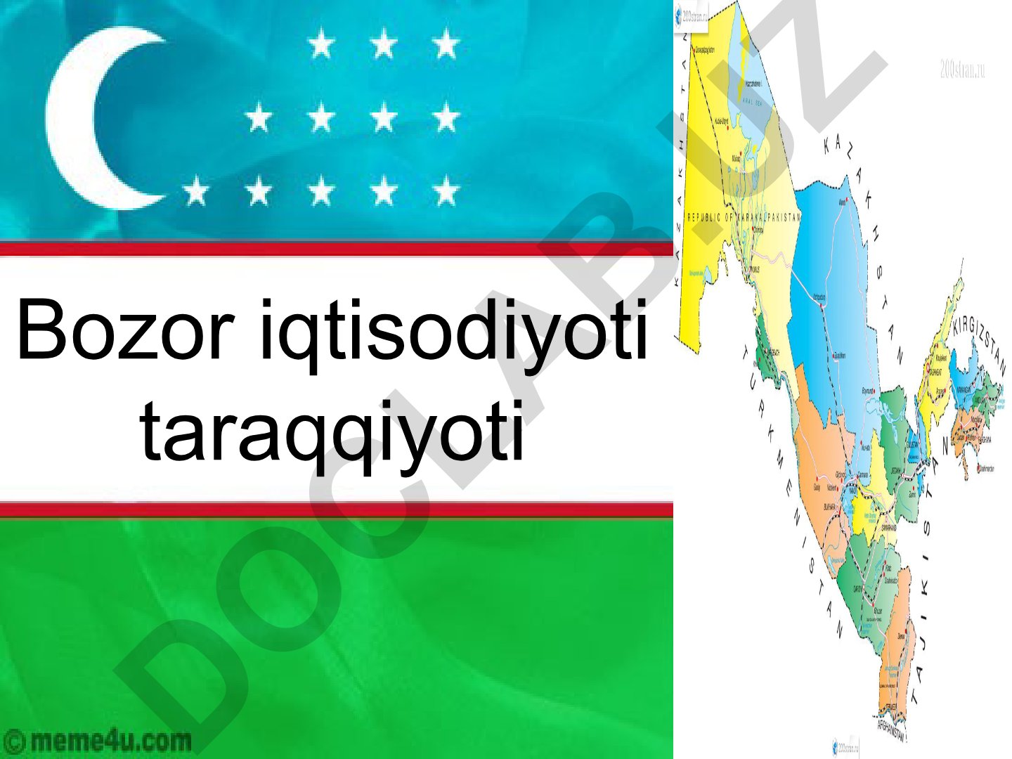 Bozor iqtisodiyoti taraqqiyoti va tizimlari