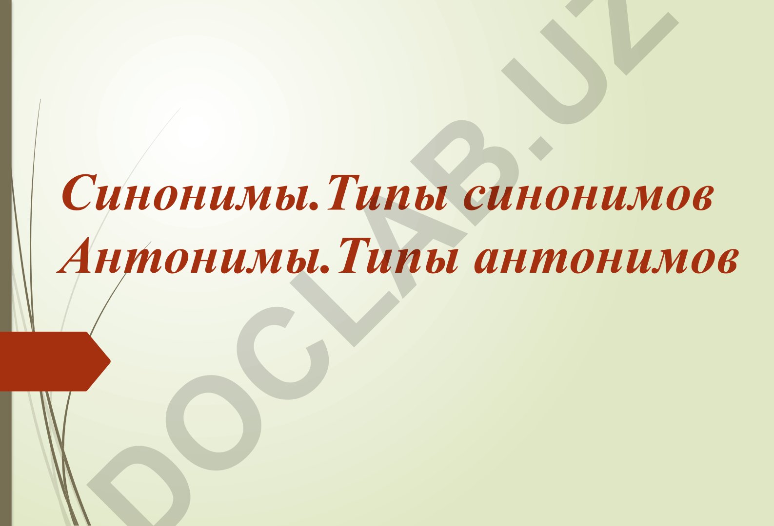 Синонимы и антонимы в русском языке