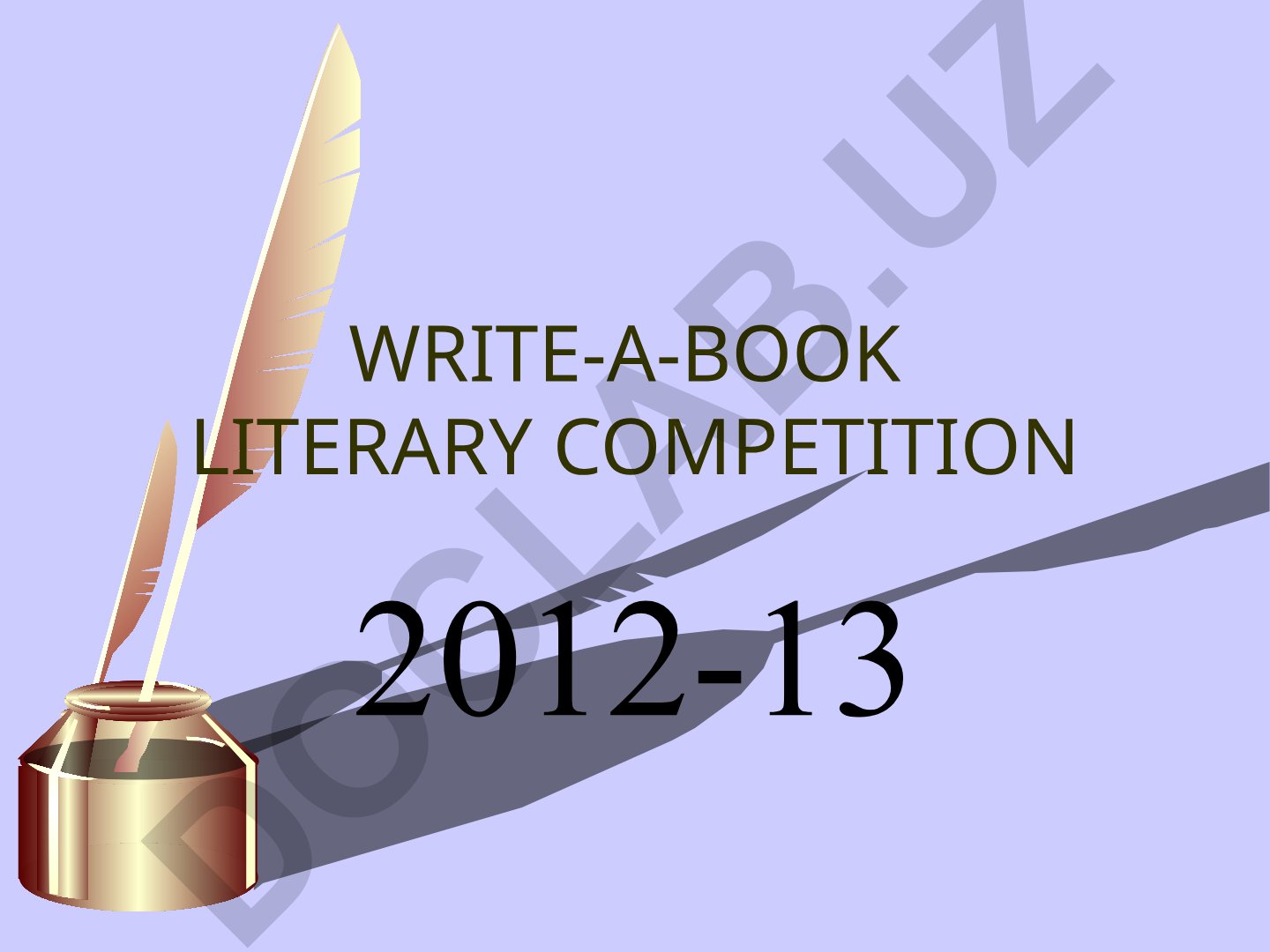 2012-13 Write-a-Book Literary Competition Guidelines