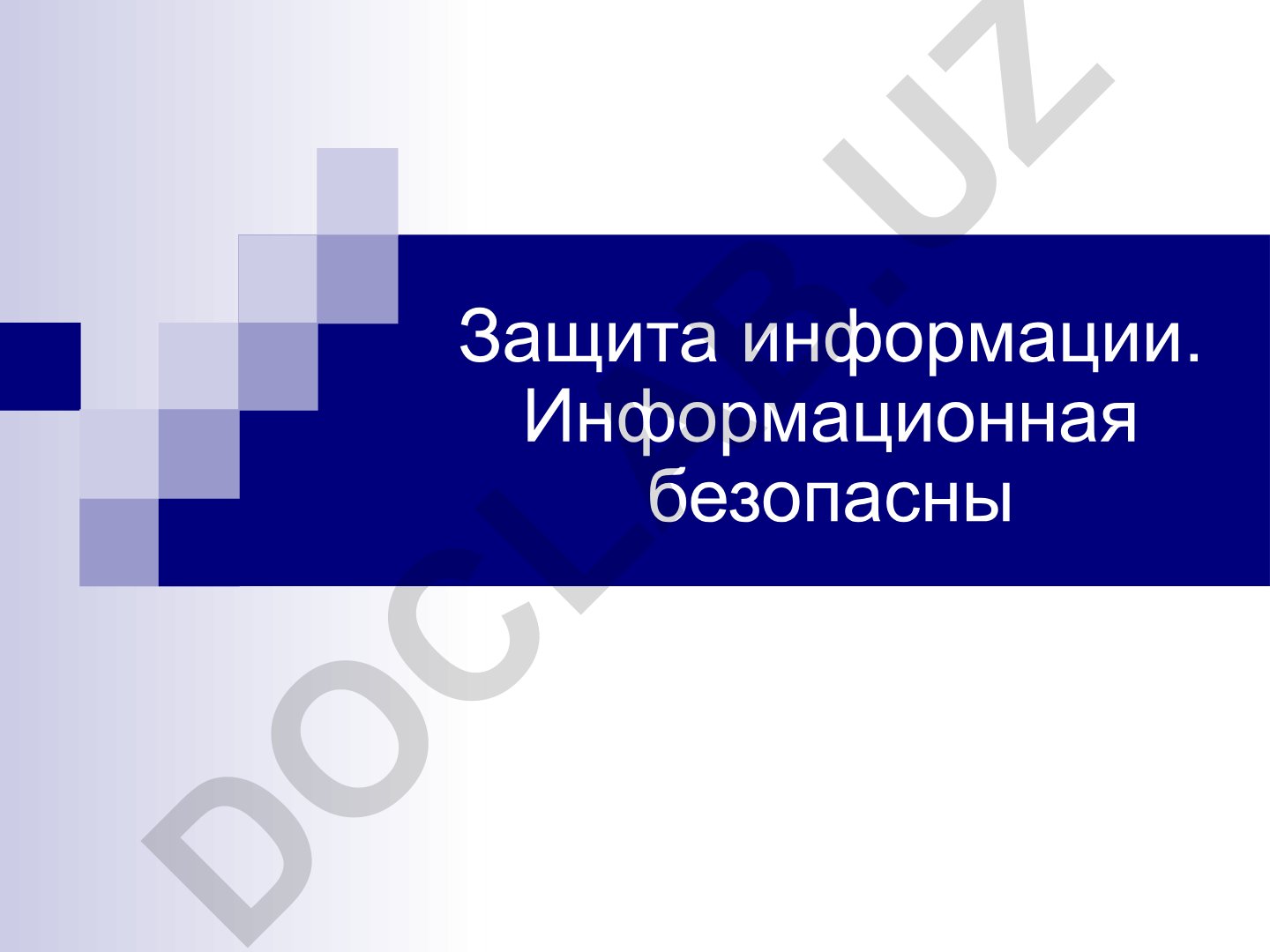 Защита информации и информационная безопасность