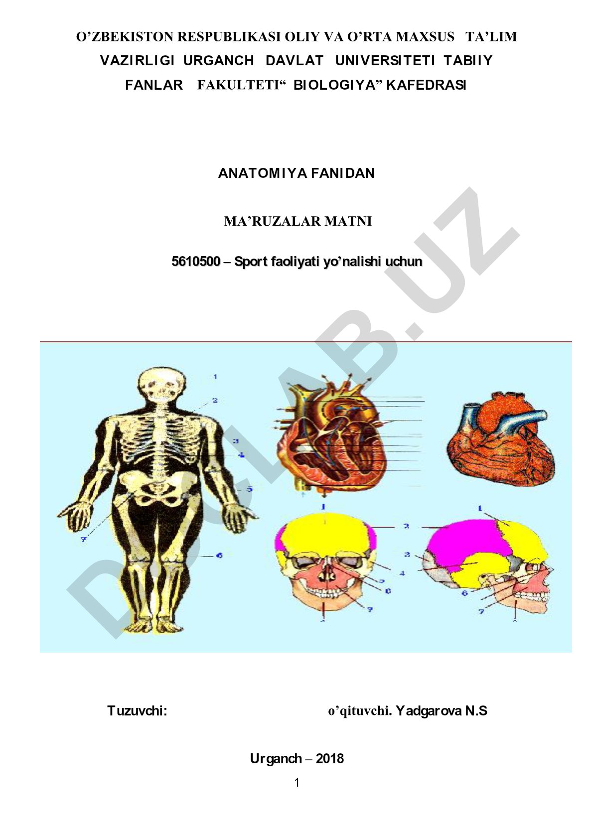 Tayanch harakat apparati va anatomiya faniga kirish