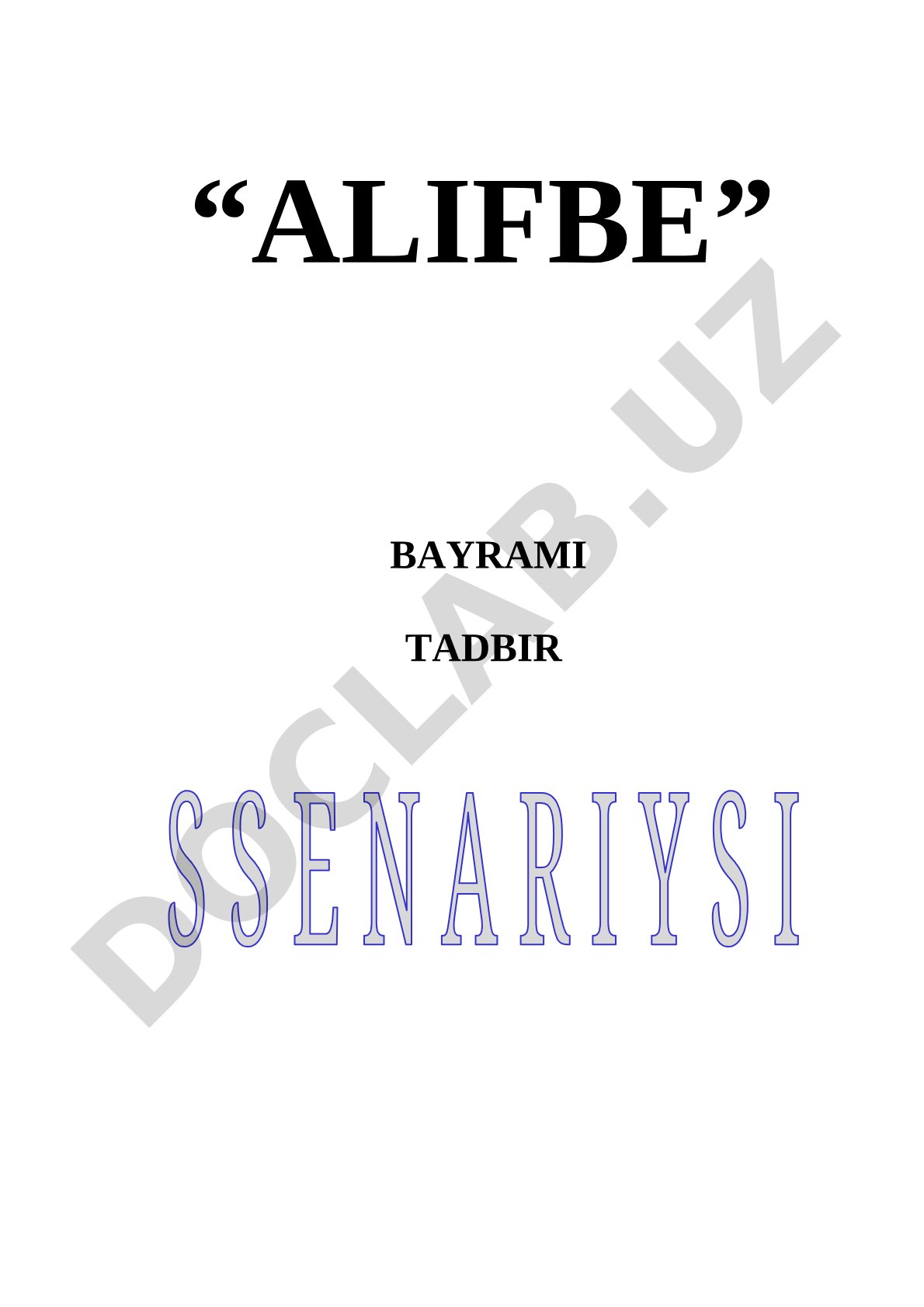 Alifbe bayrami tadbiri