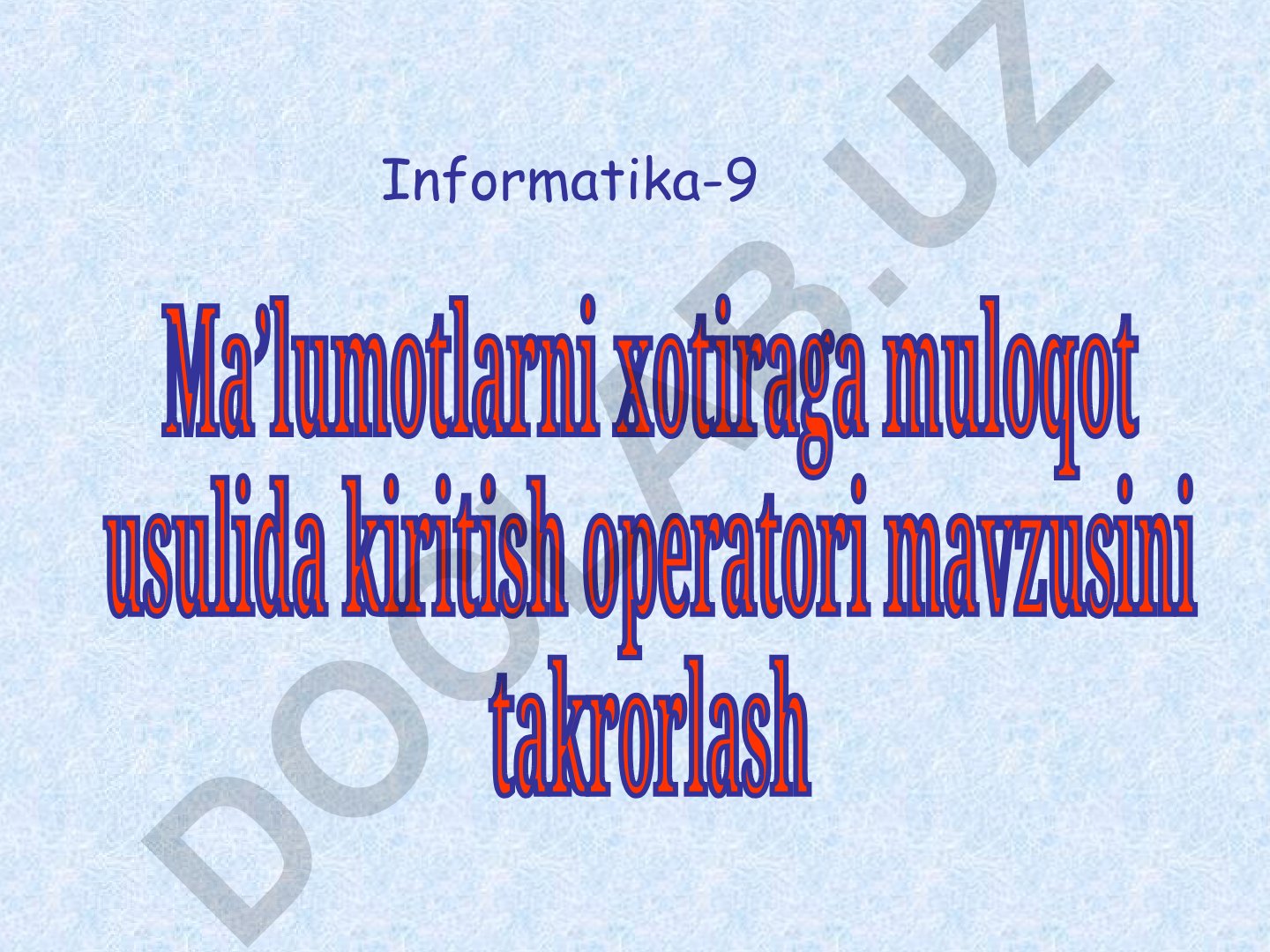 Informatika darslari uchun dasturlash masalalari