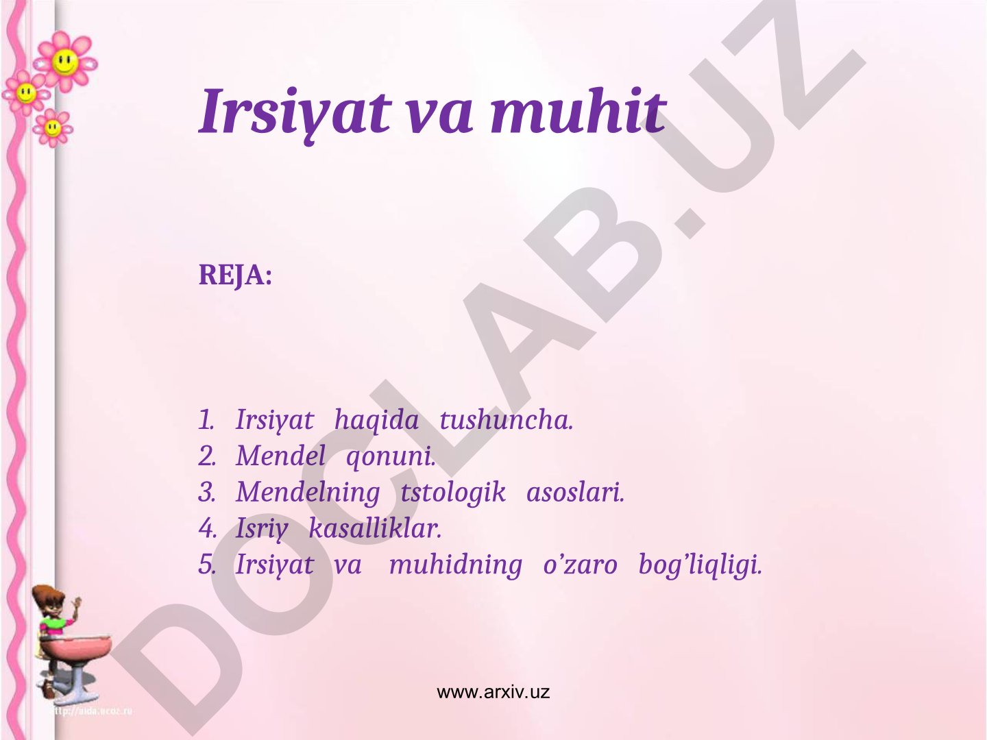 Irsiyat va muhit o'zaro bog'liqligi