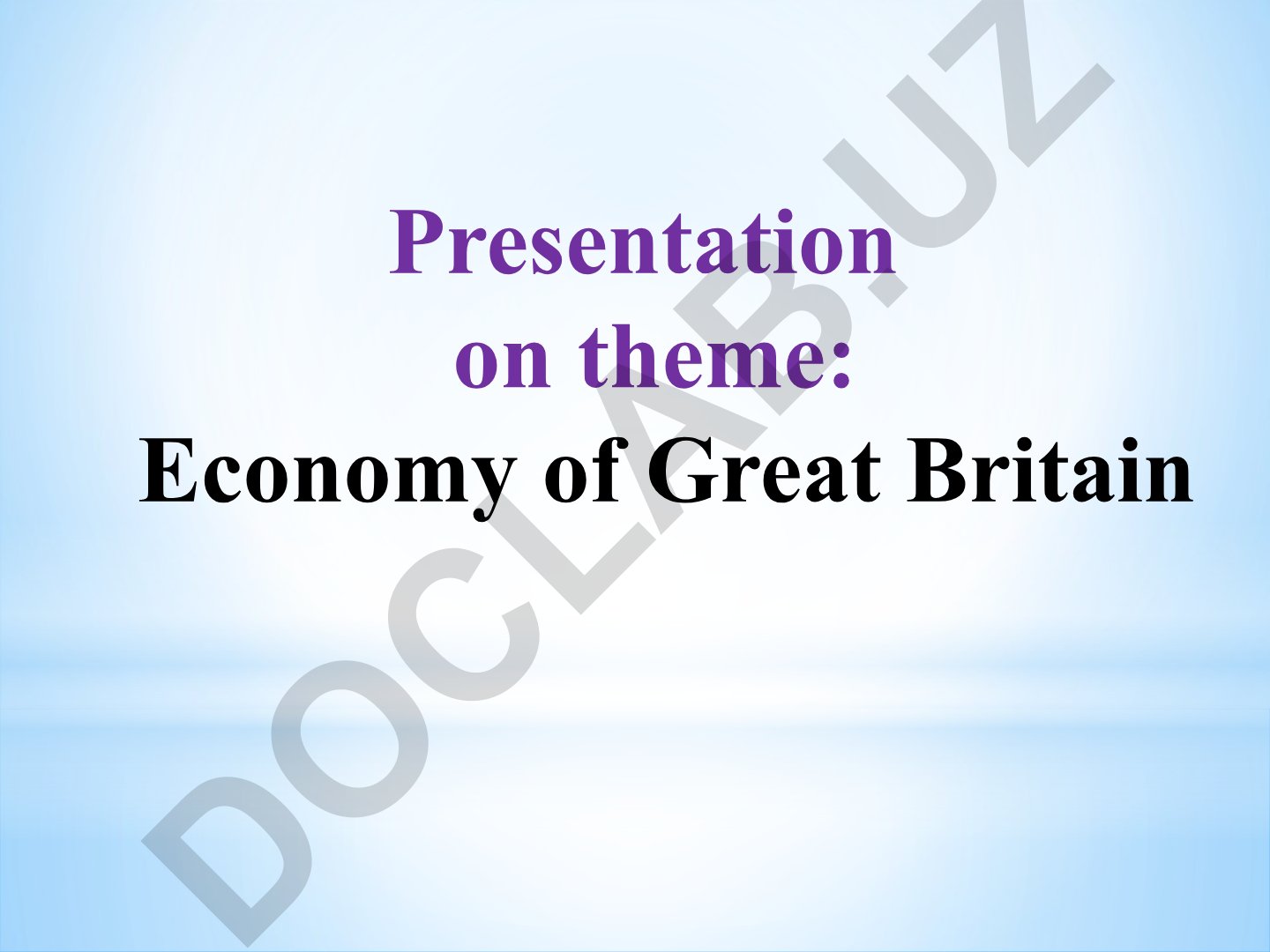 Economy of Great Britain