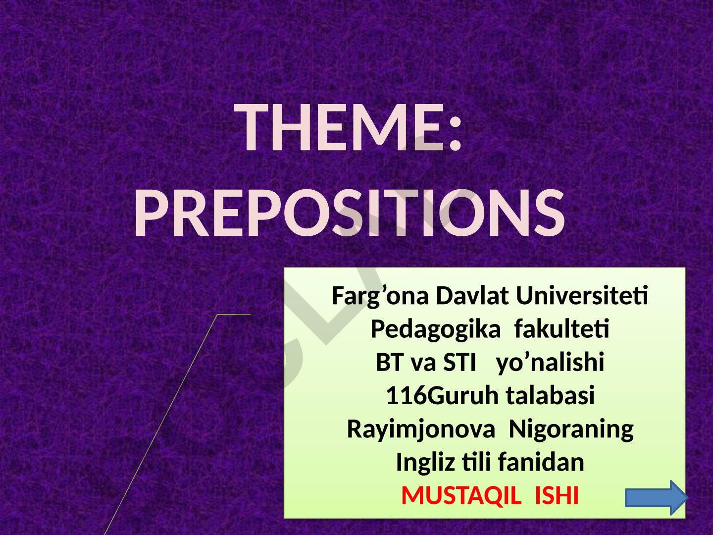 Prepositions and postpositions