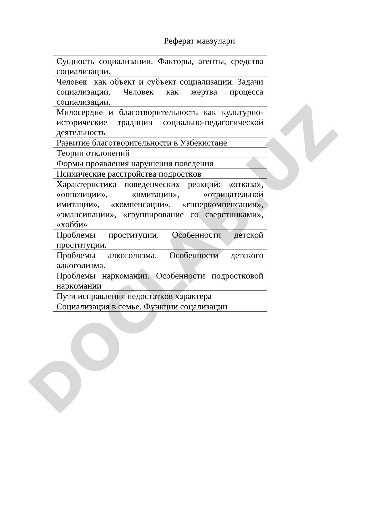 Сущность социализации и проблемы девиантного поведения