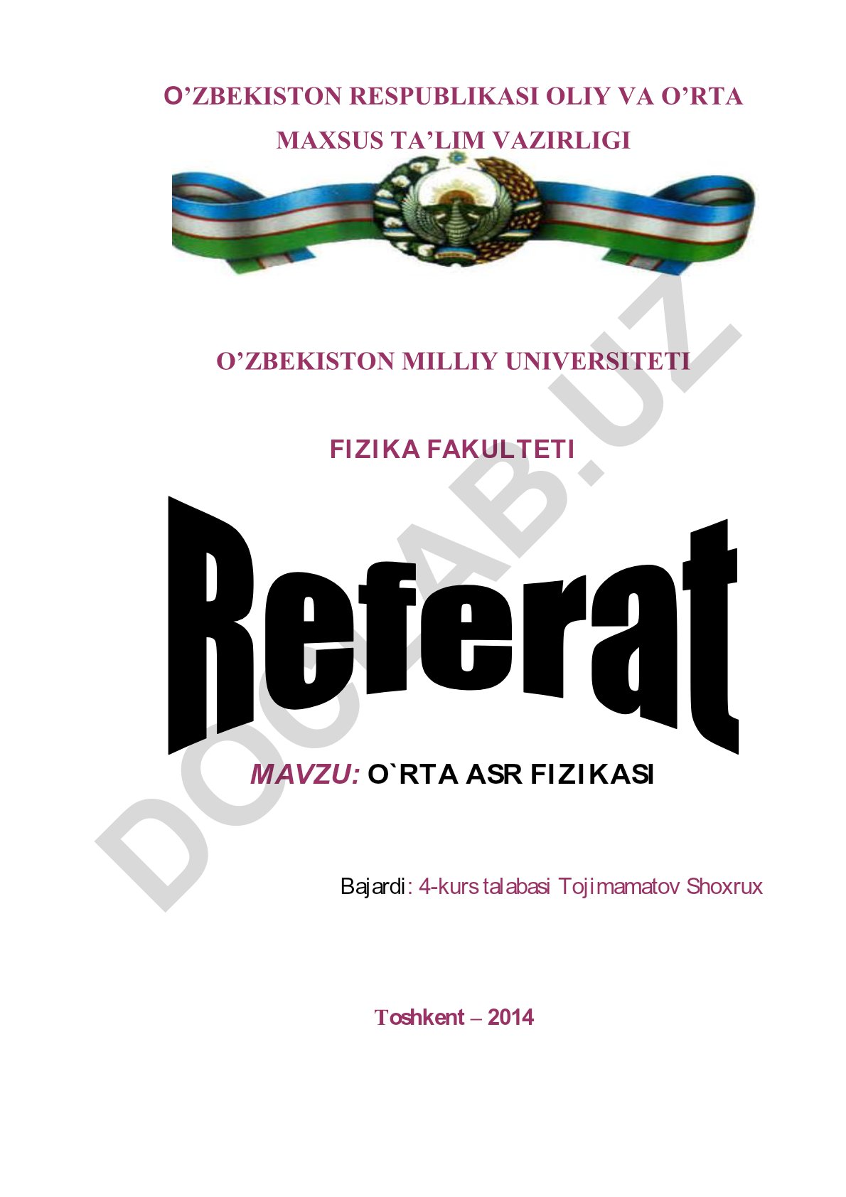 O'rta asr fizikasi