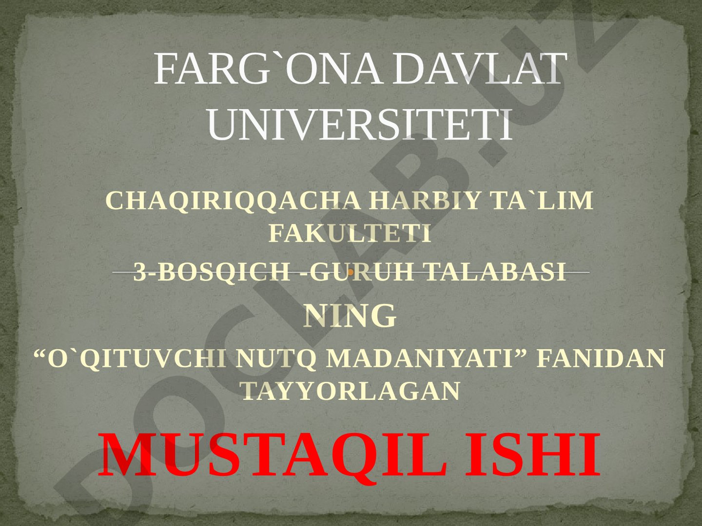 Rasmiy-idoraviy uslubdagi nutq xususiyatlari