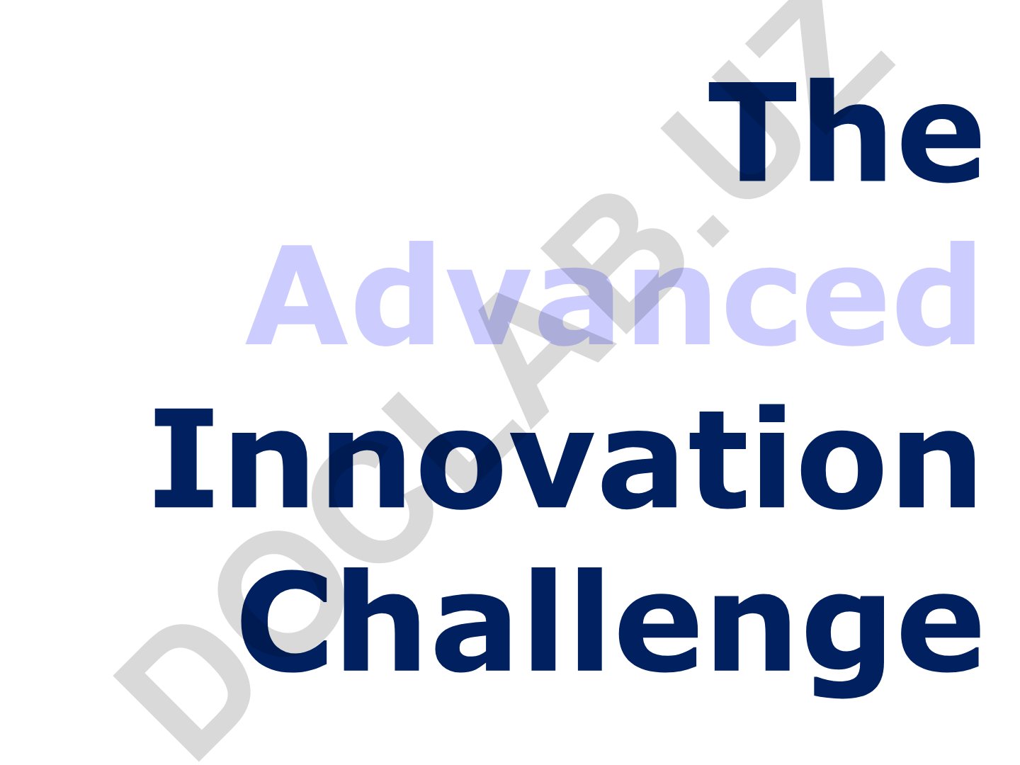 The Advanced Innovation Challenge Examination Requirements