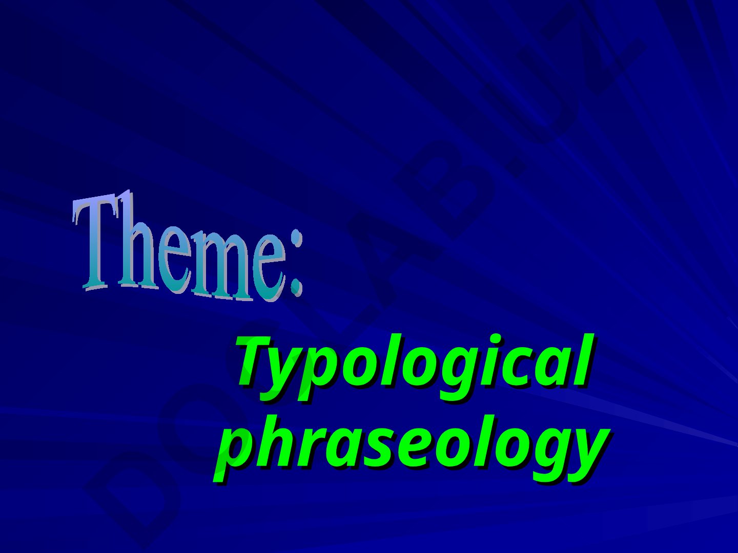 Typology of phraseological units in English