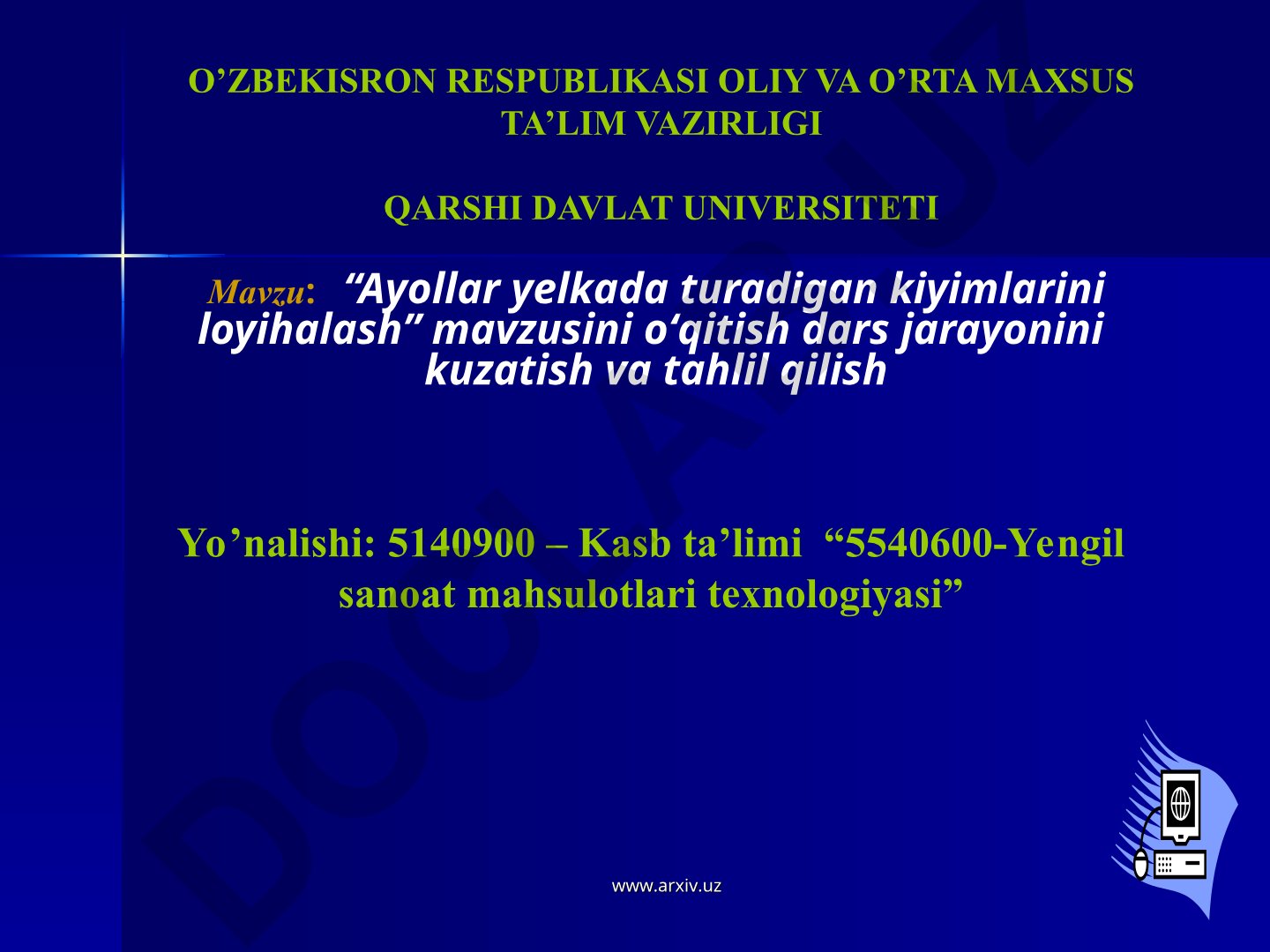 Ayollar yelkada turadigan kiyimlarini loyihalash