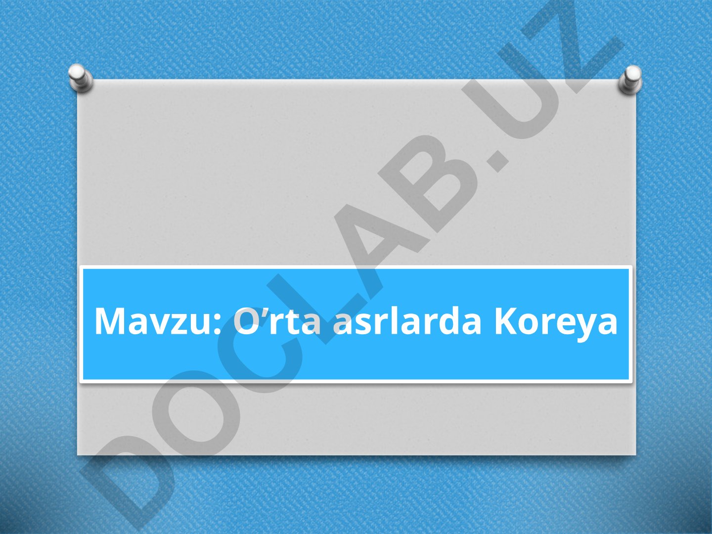 O’rta asrlarda Koreya