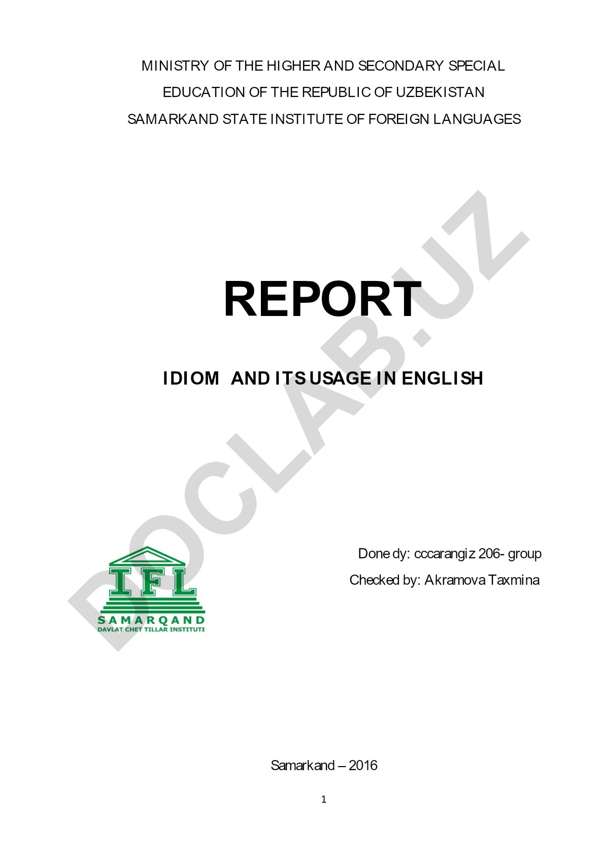 Idiom and Its Usage in English