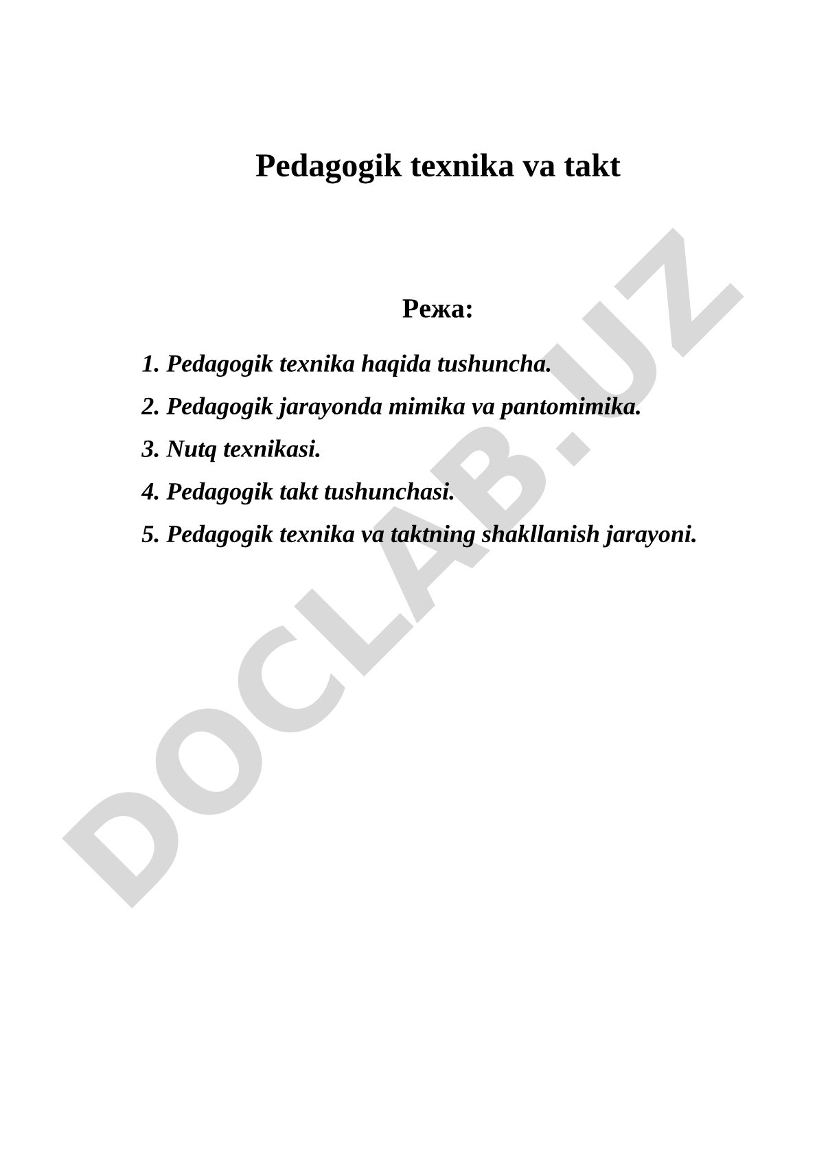 Pedagogik texnika va takt