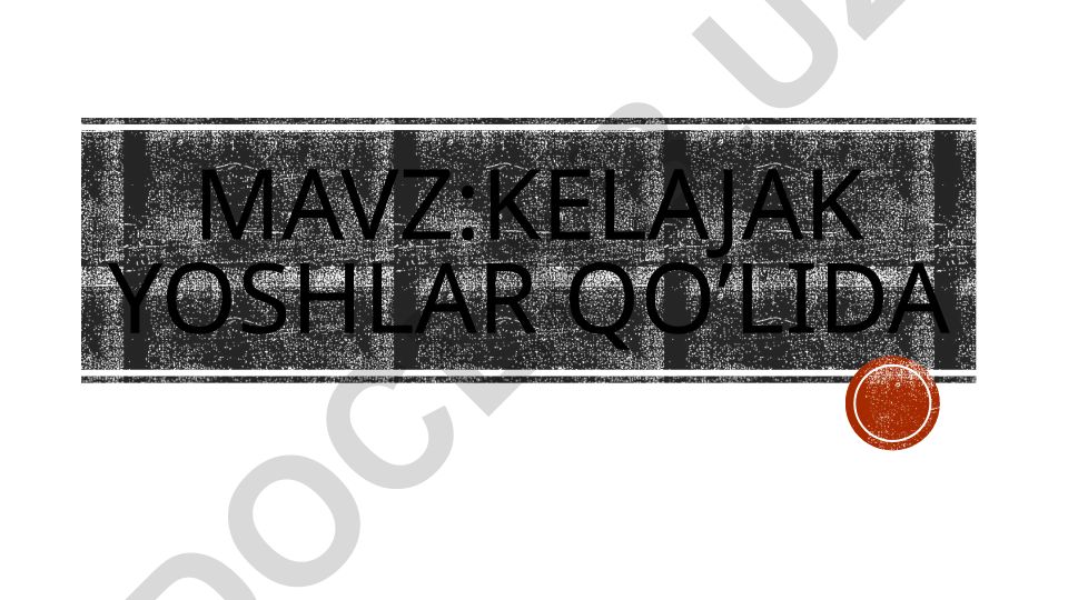 Kelajak yoshlar qo'lida