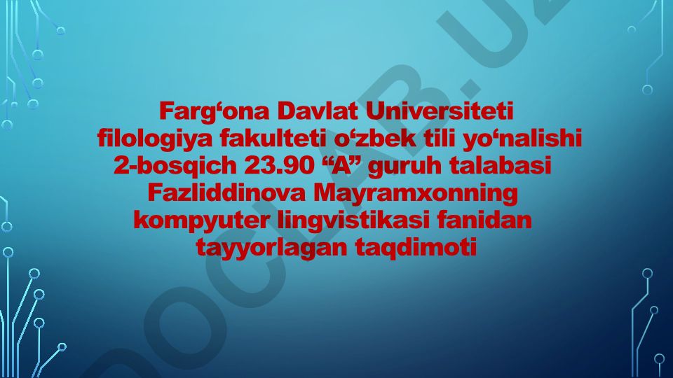 Korpusning boshqa sohlarda ham qo‘llanilishi