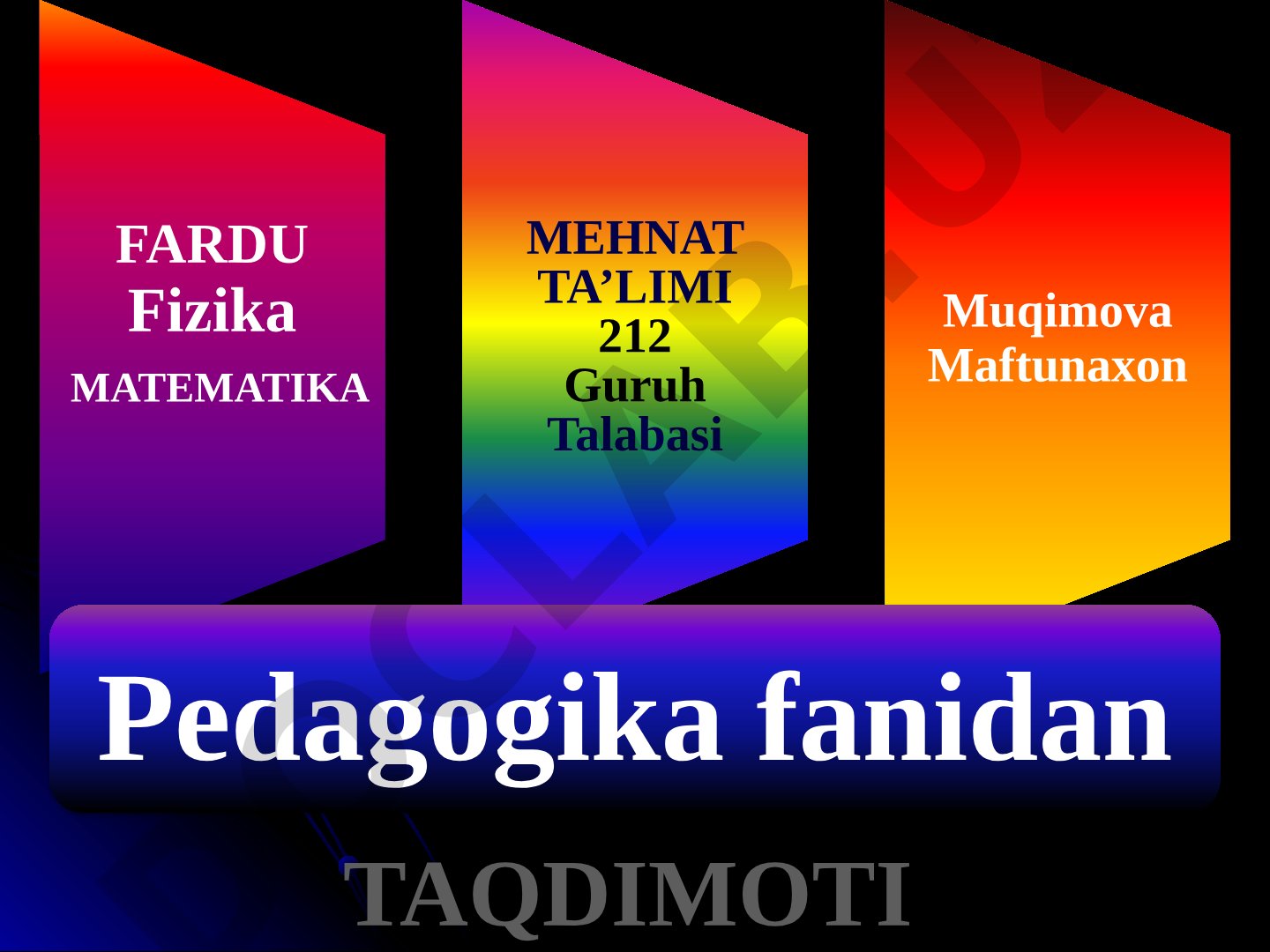 O'qituvchining namuna bo'ladigan shaxsiy va kasbiy fazilatlari