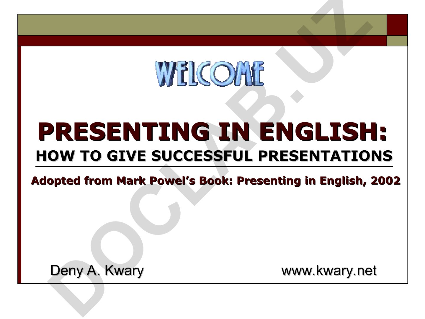 How to Give Successful Presentations in English
