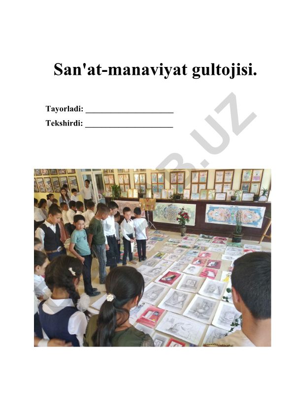San'atning mohiyati va ma'naviy ahamiyati