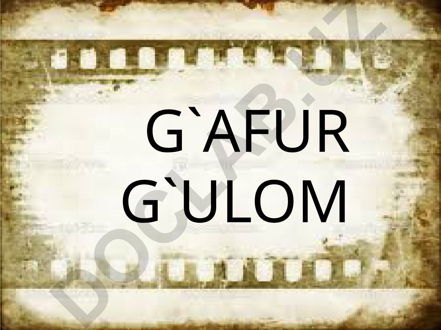 G'afur G'ulom hayoti va ijodi