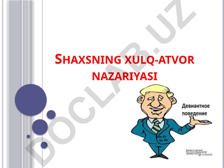 Shaxsning xulq-atvor nazariyasi