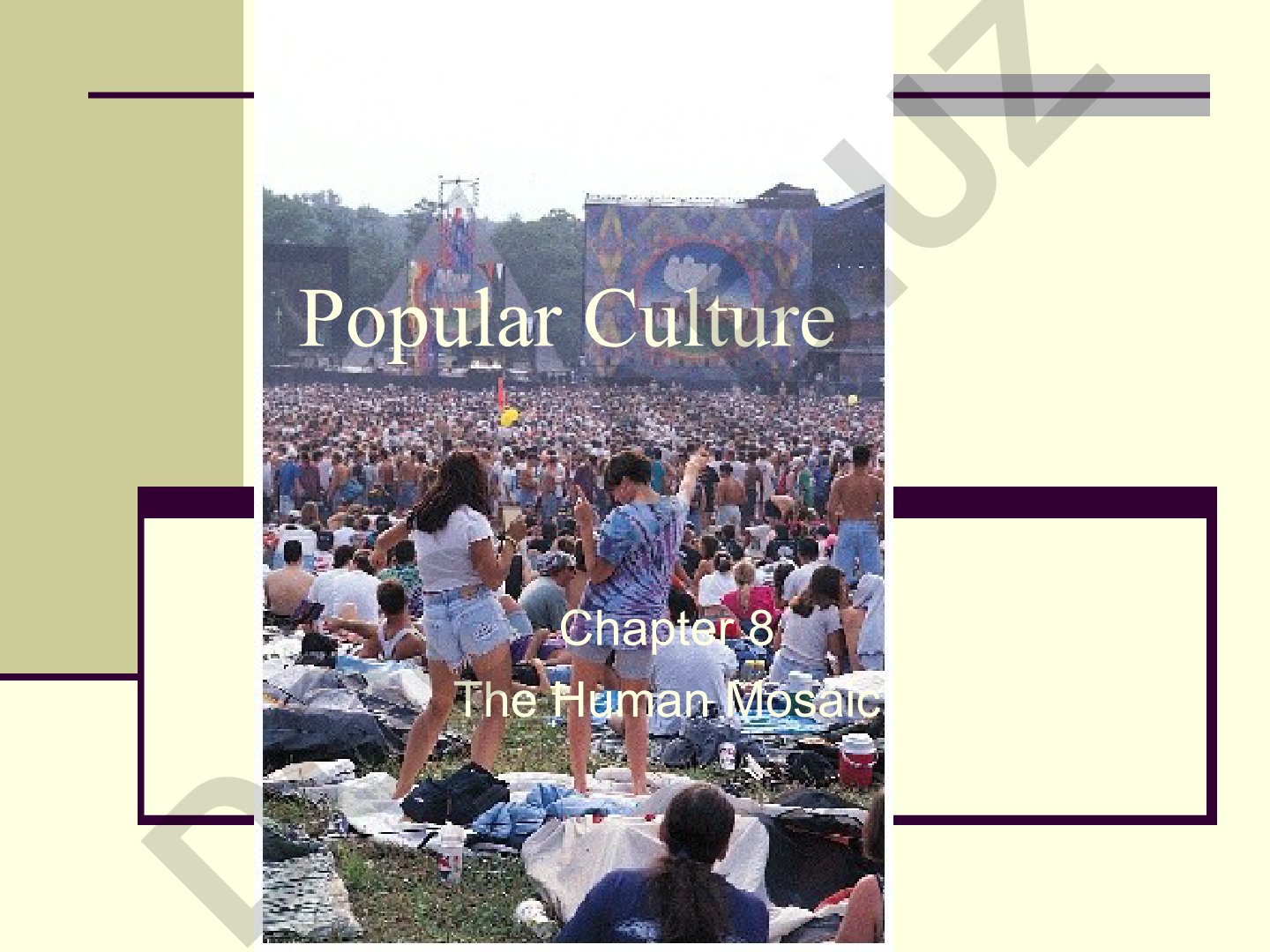 Popular Culture: Characteristics and Change