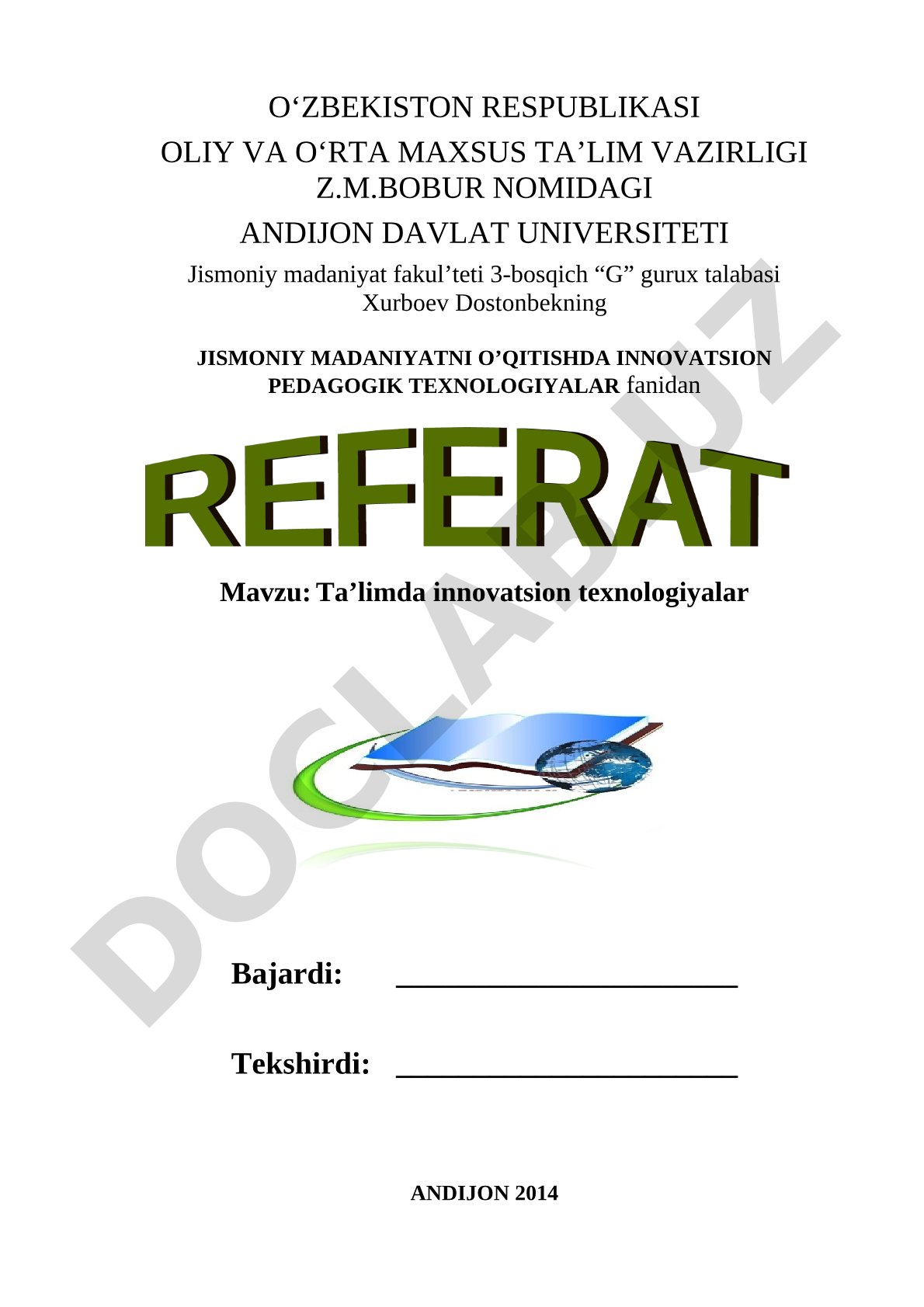 Ta’limda innovatsion texnologiyalar