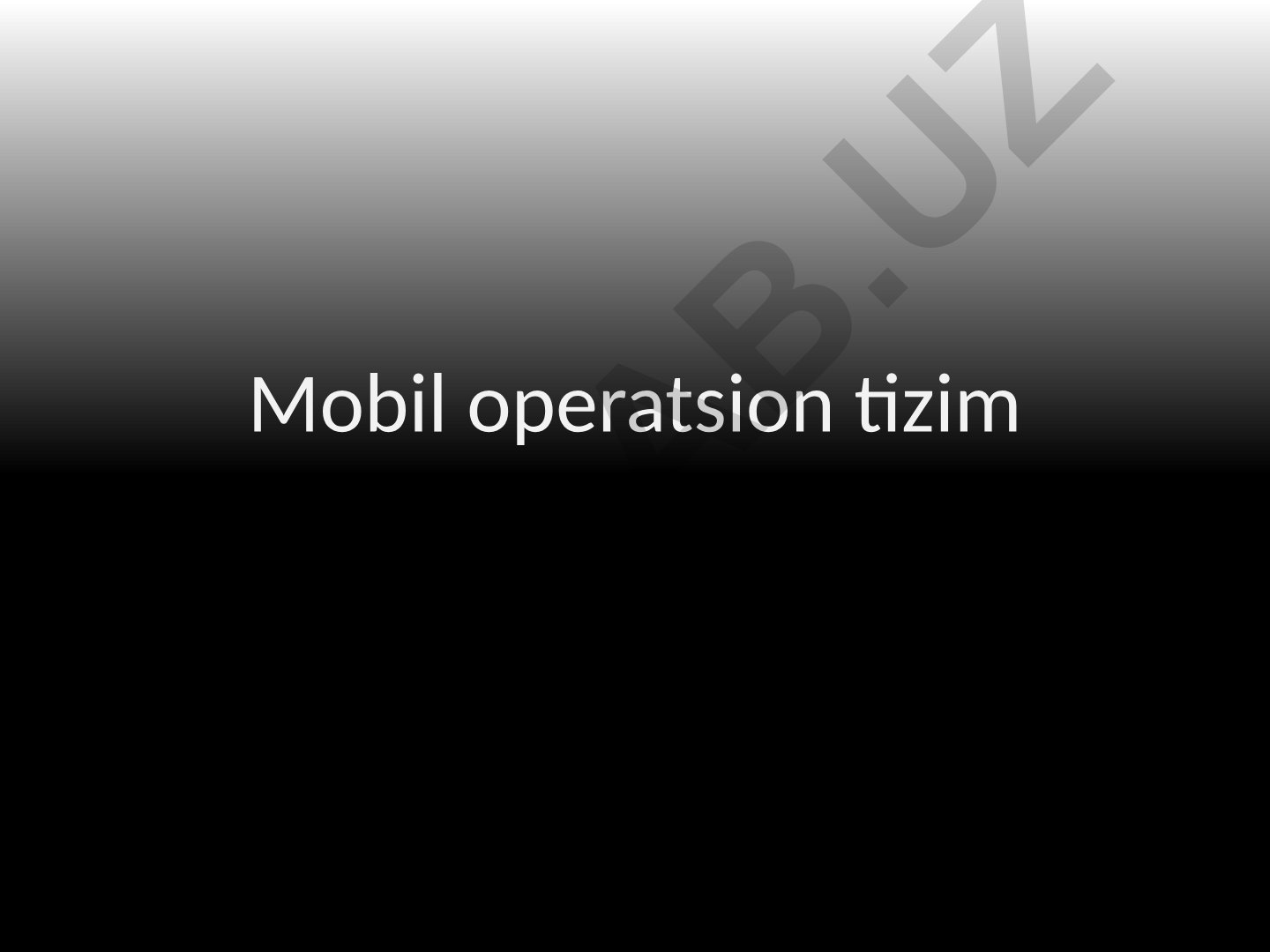 Mobil operatsion tizimlar: iOS arxitekturasi va ishlab chiqish