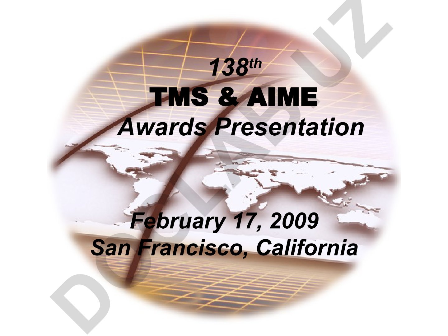 TMS & AIME Awards Presentation 2009