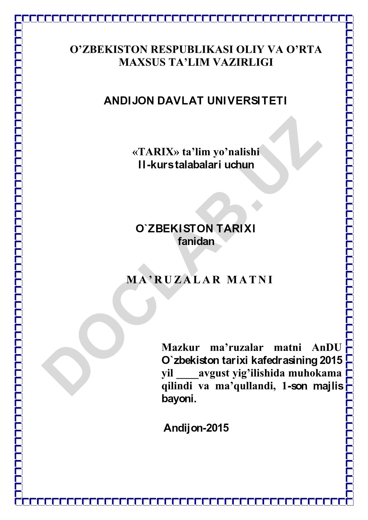 O‘zbek xonliklari (XVI-XIX asr birinchi yarmi) Shayboniylar davrida Movarounnahr. Buxoro xonligining tashkil topishi