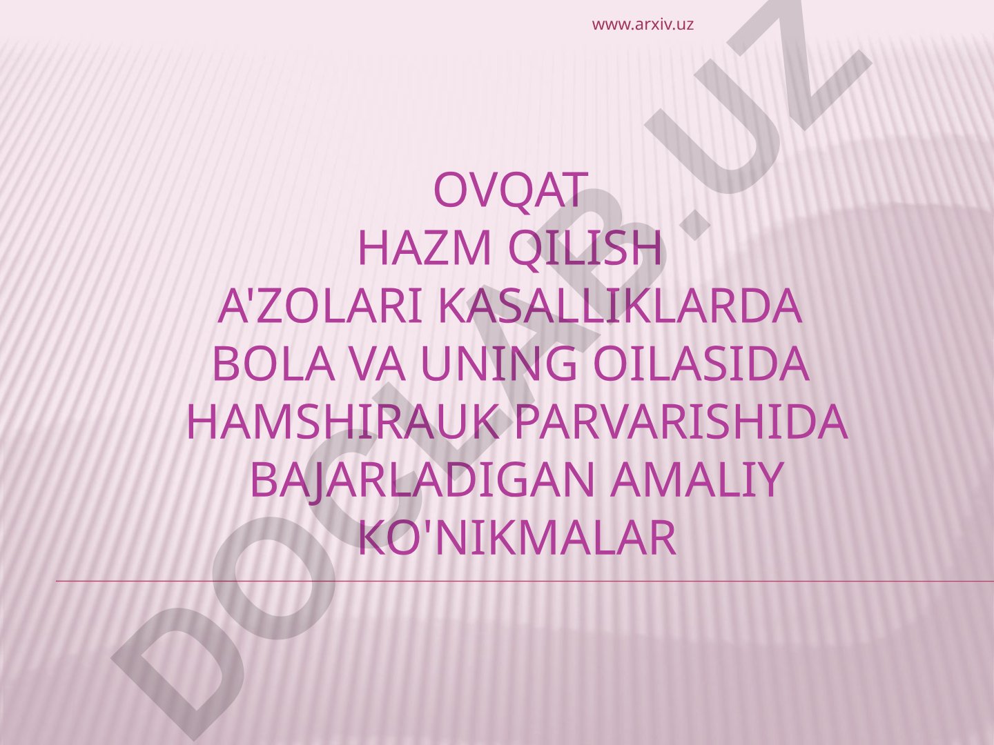 Stomatitlarda og'iz shilliq pardasiga ishlov berish