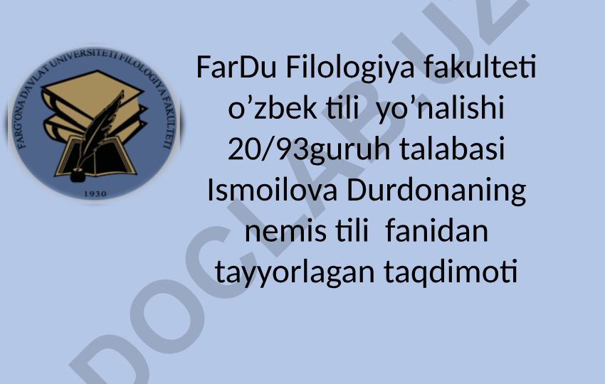 Restoranlarda ovqatlanish madaniyati va nemis tilidagi menyu