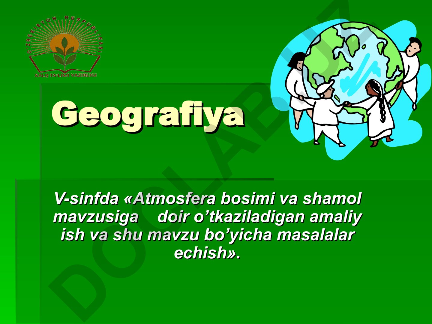 Atmosfera bosimi va shamol