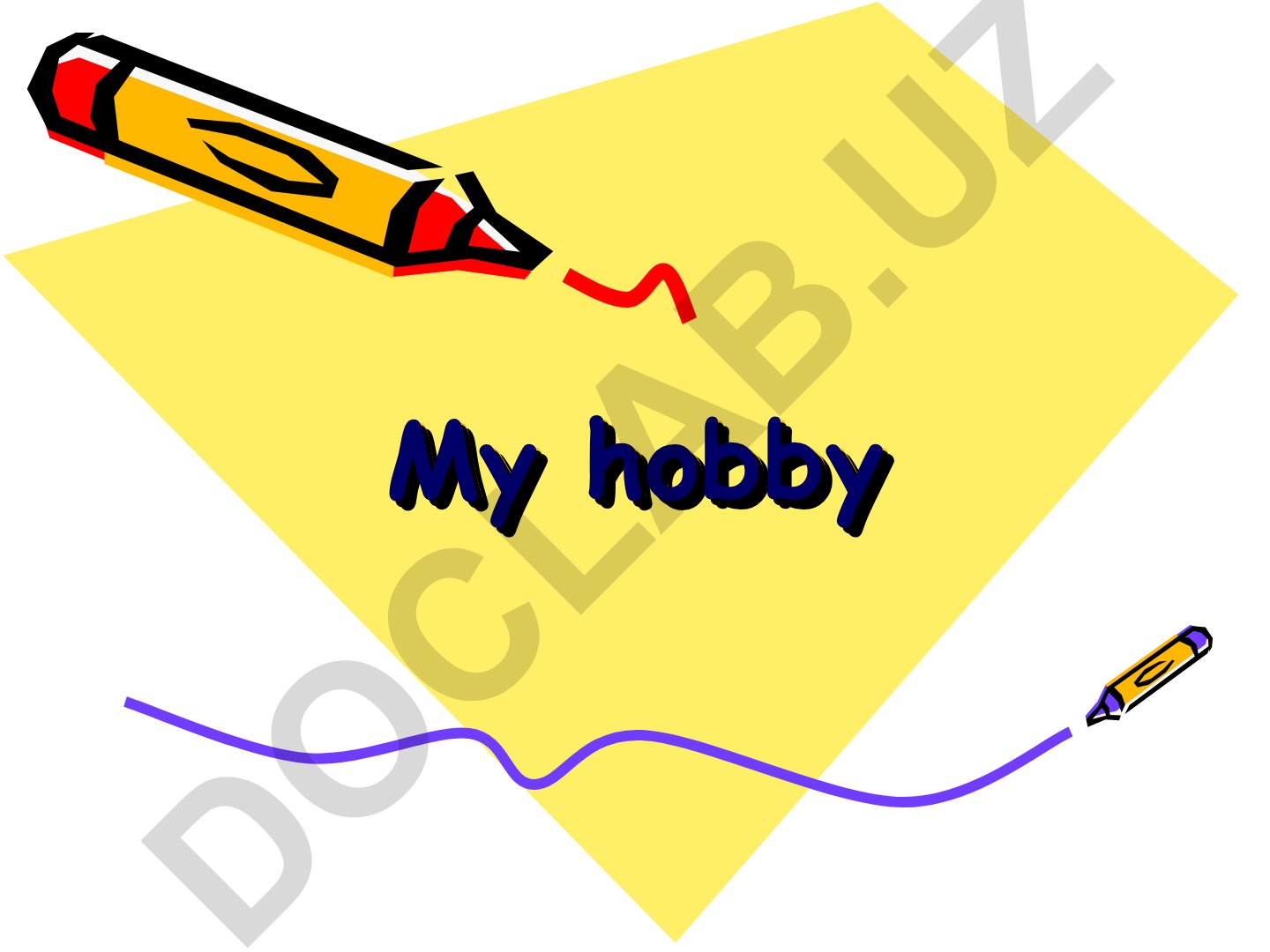 My hobby - playing the piano