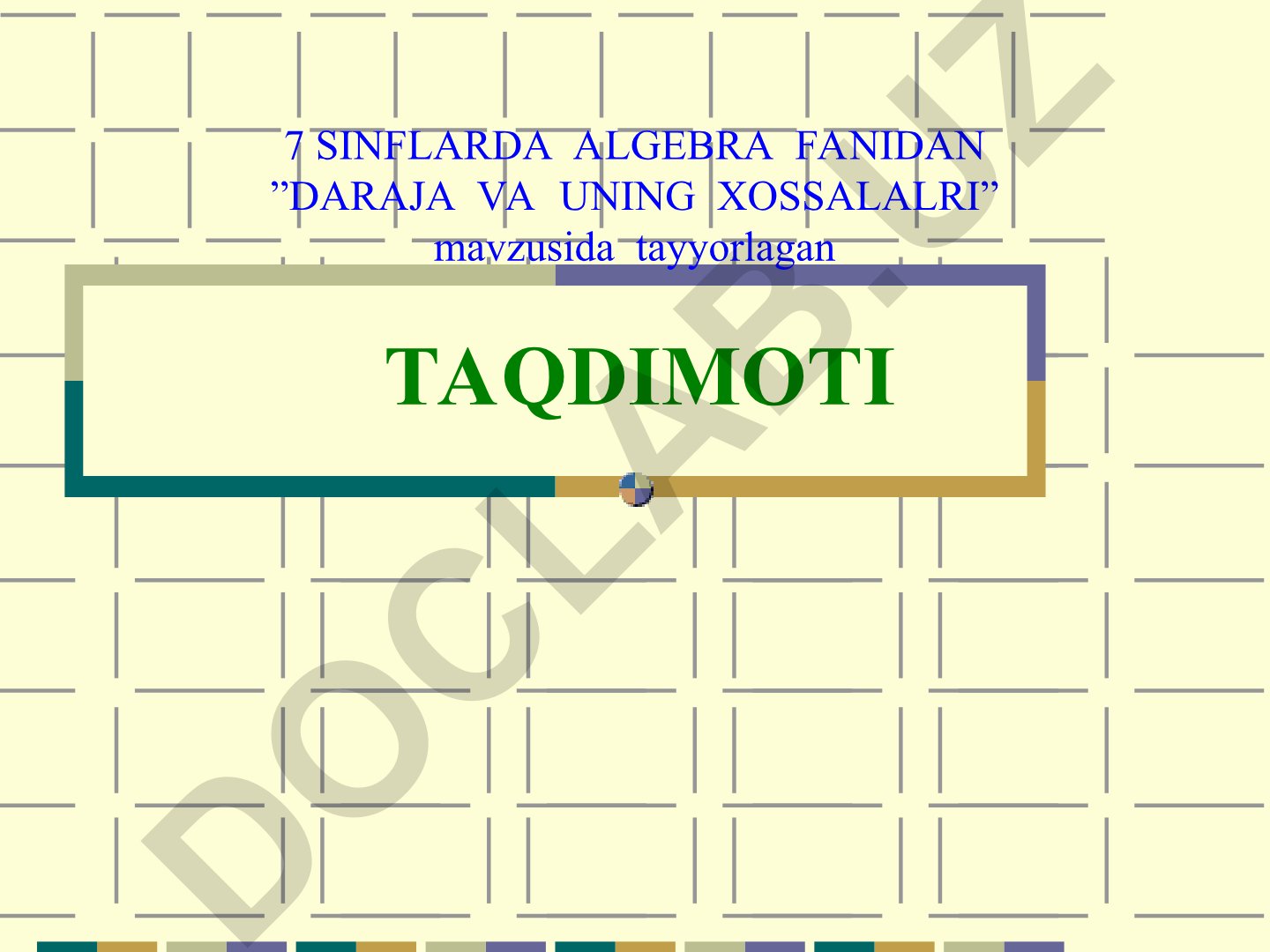 Daraja va uning xossalari