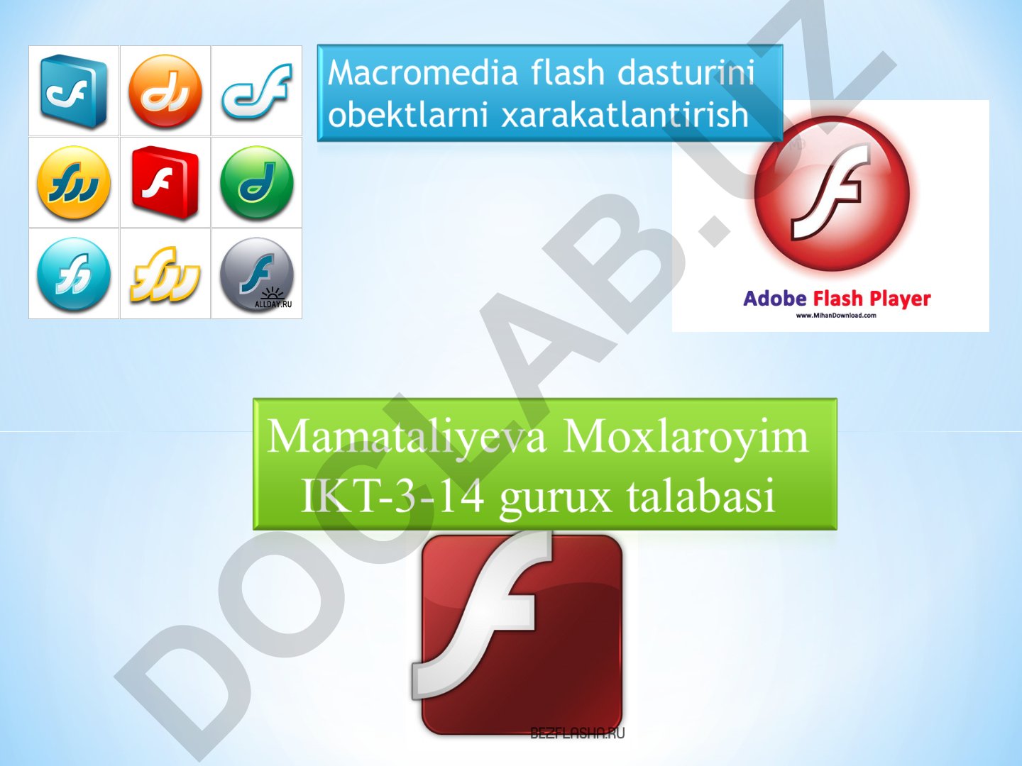 Macromedia Flash dasturi haqida ma'lumot