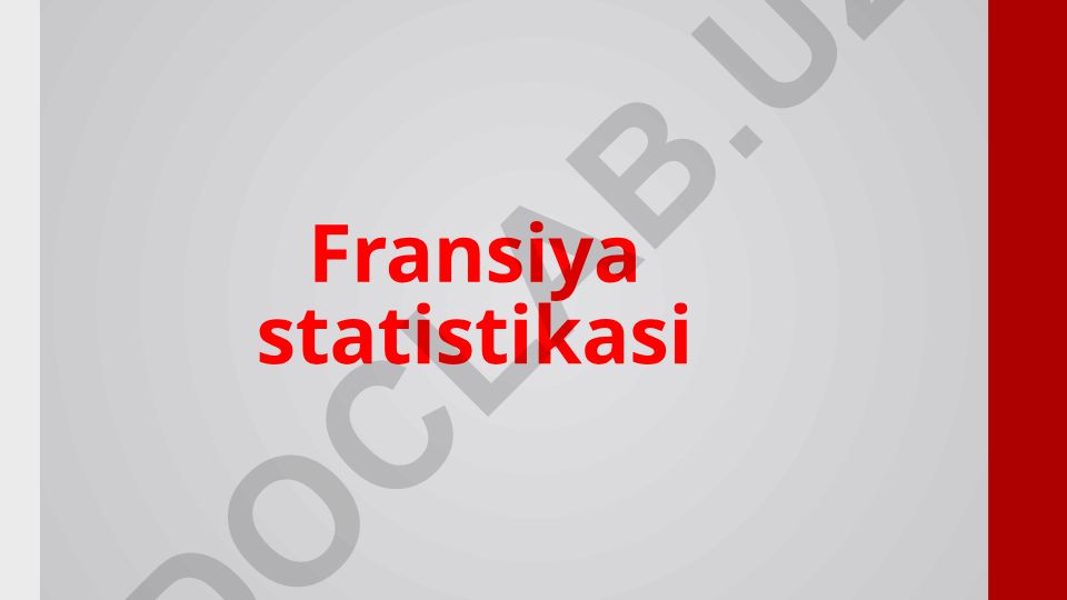 Fransiya aholisi statistikasi va demografik ko'rsatkichlar