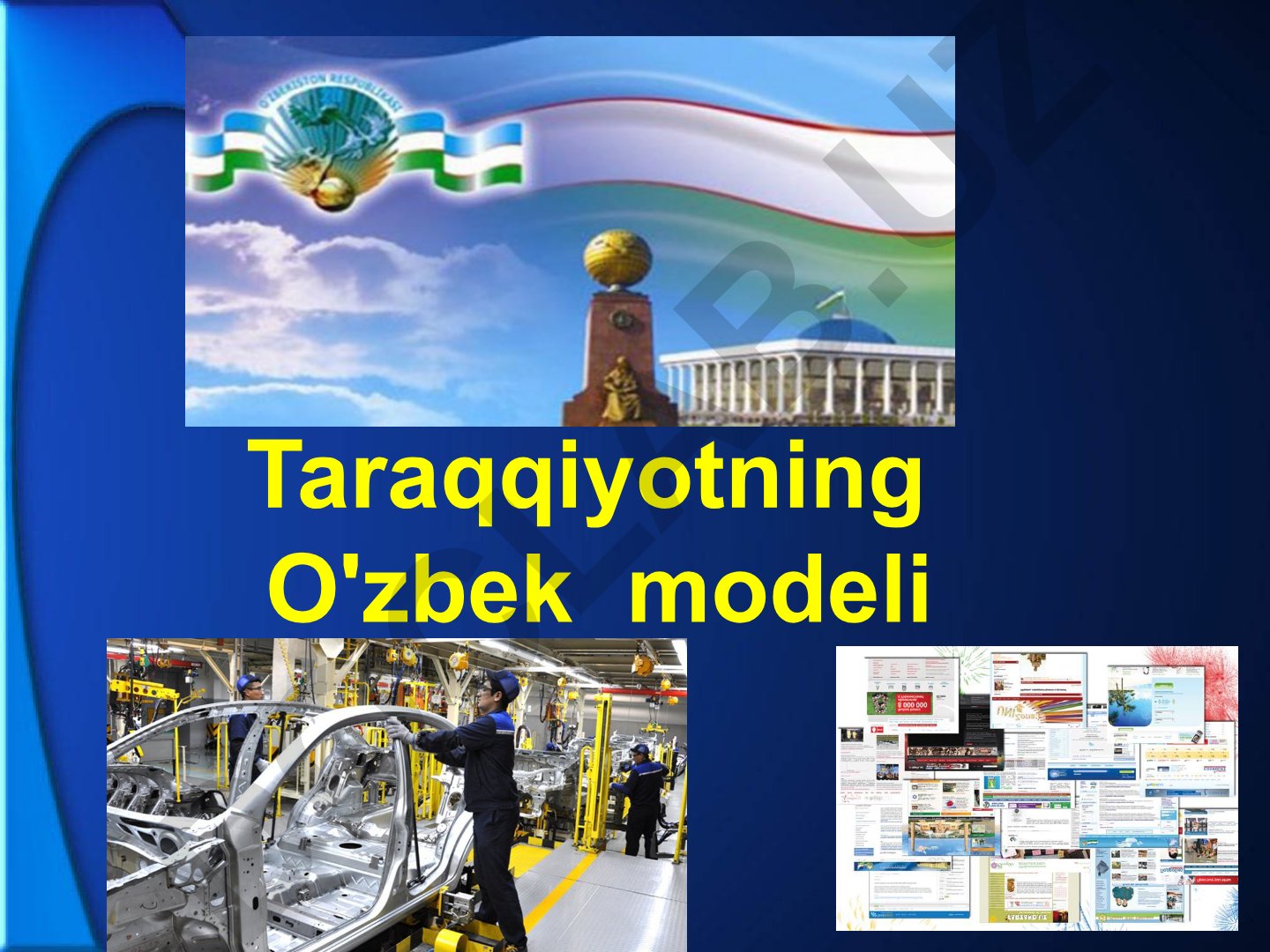 Taraqqiyotning O'zbek modeli: demokratik jamiyat qurish va islohot tamoyillari
