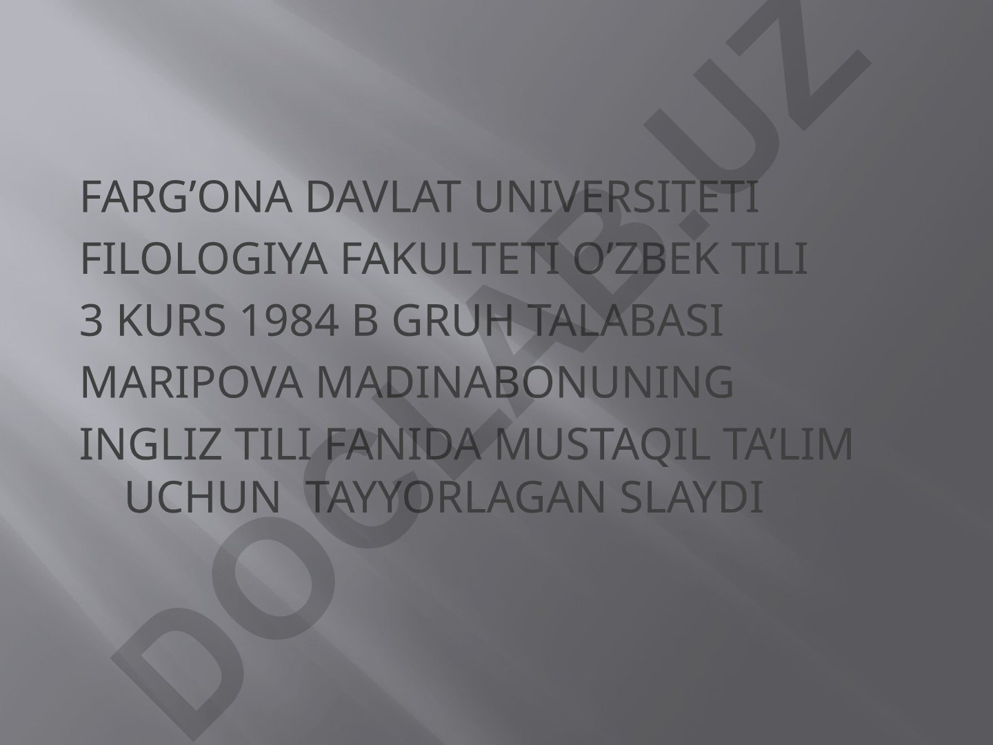 Ingliz tilida o'tgan zamon shakllari: Past Simple, Past Continuous, Past Perfect