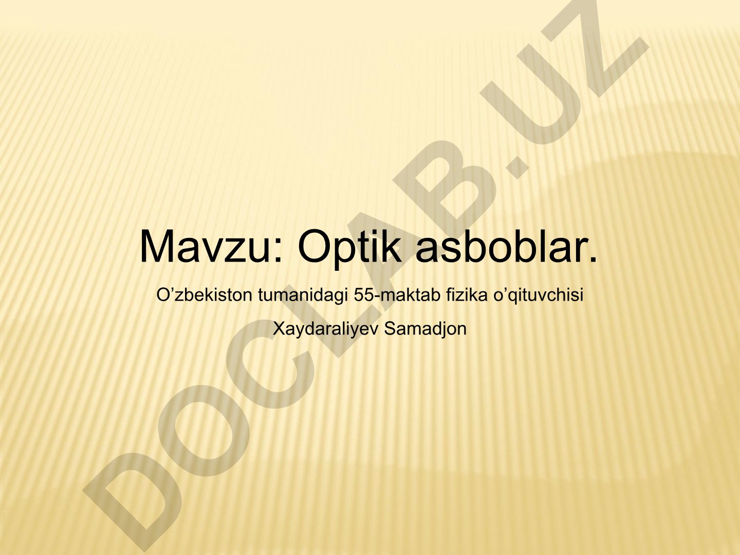 Optik asboblar