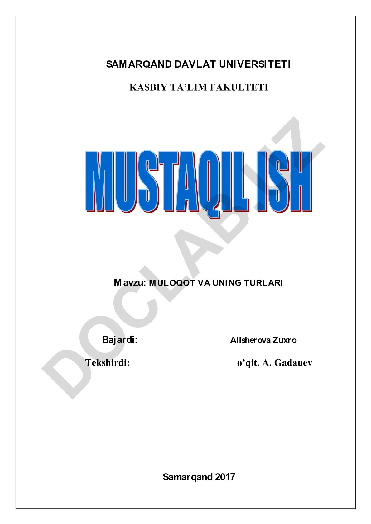 Muloqot va uning turlari