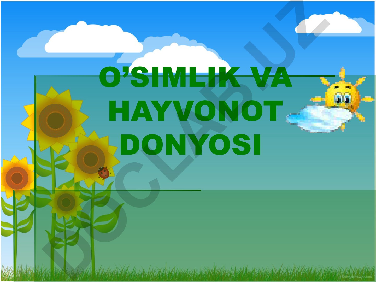 O'simlik va hayvonot dunyosini o'rganish